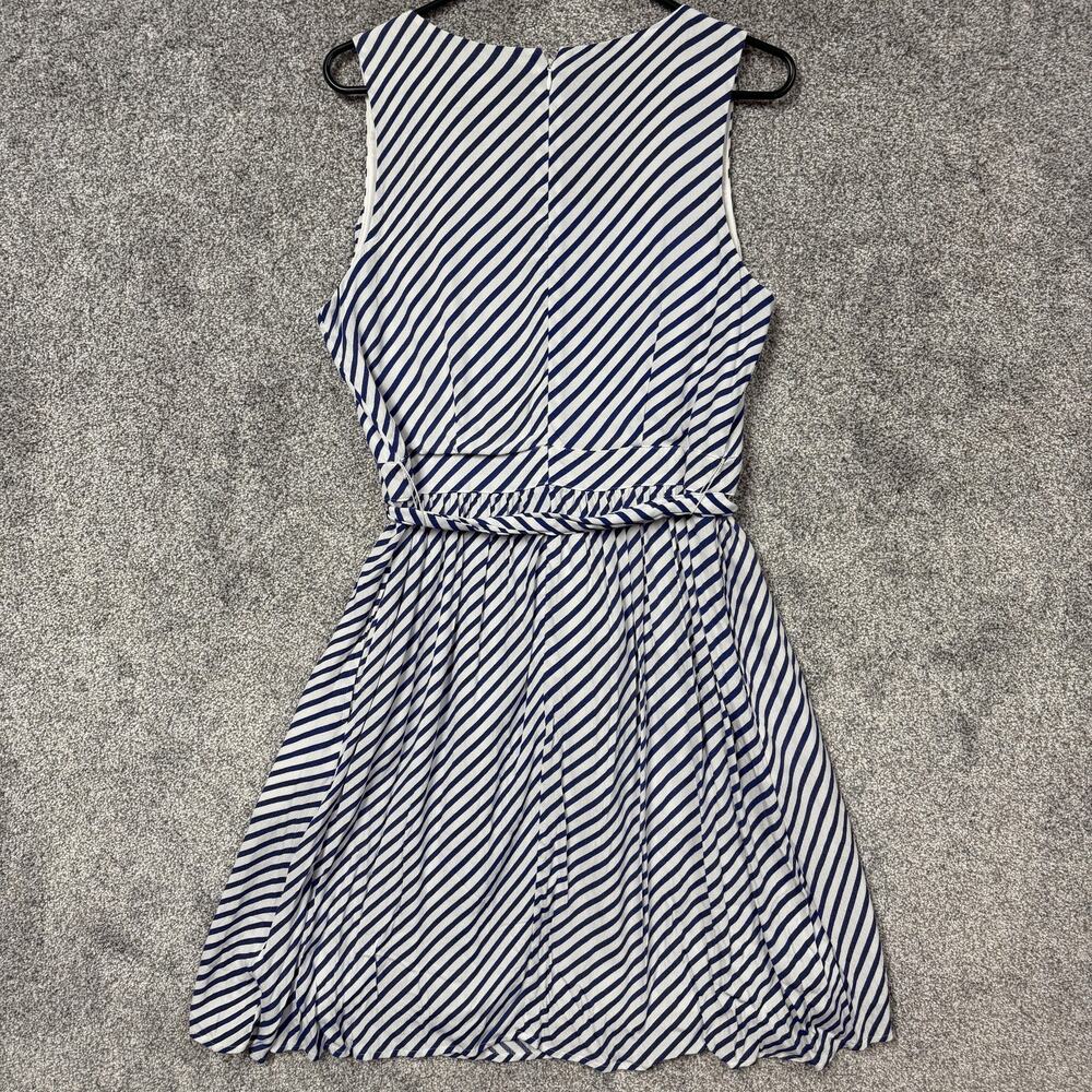 LOFT Sundress Size 8 Striped Nautical Preppy Parisian Career Casual Garden Party - Picture 9 of 12